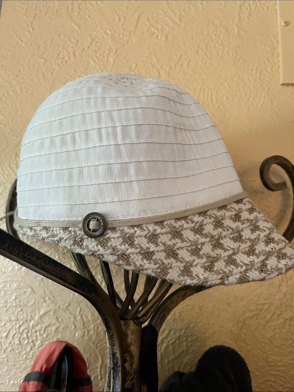 Tarnish Brand Cream and Beige Visor Cap